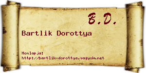 Bartlik Dorottya névjegykártya
